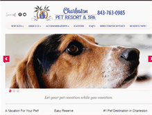 Tablet Screenshot of charlestonpetresort.com